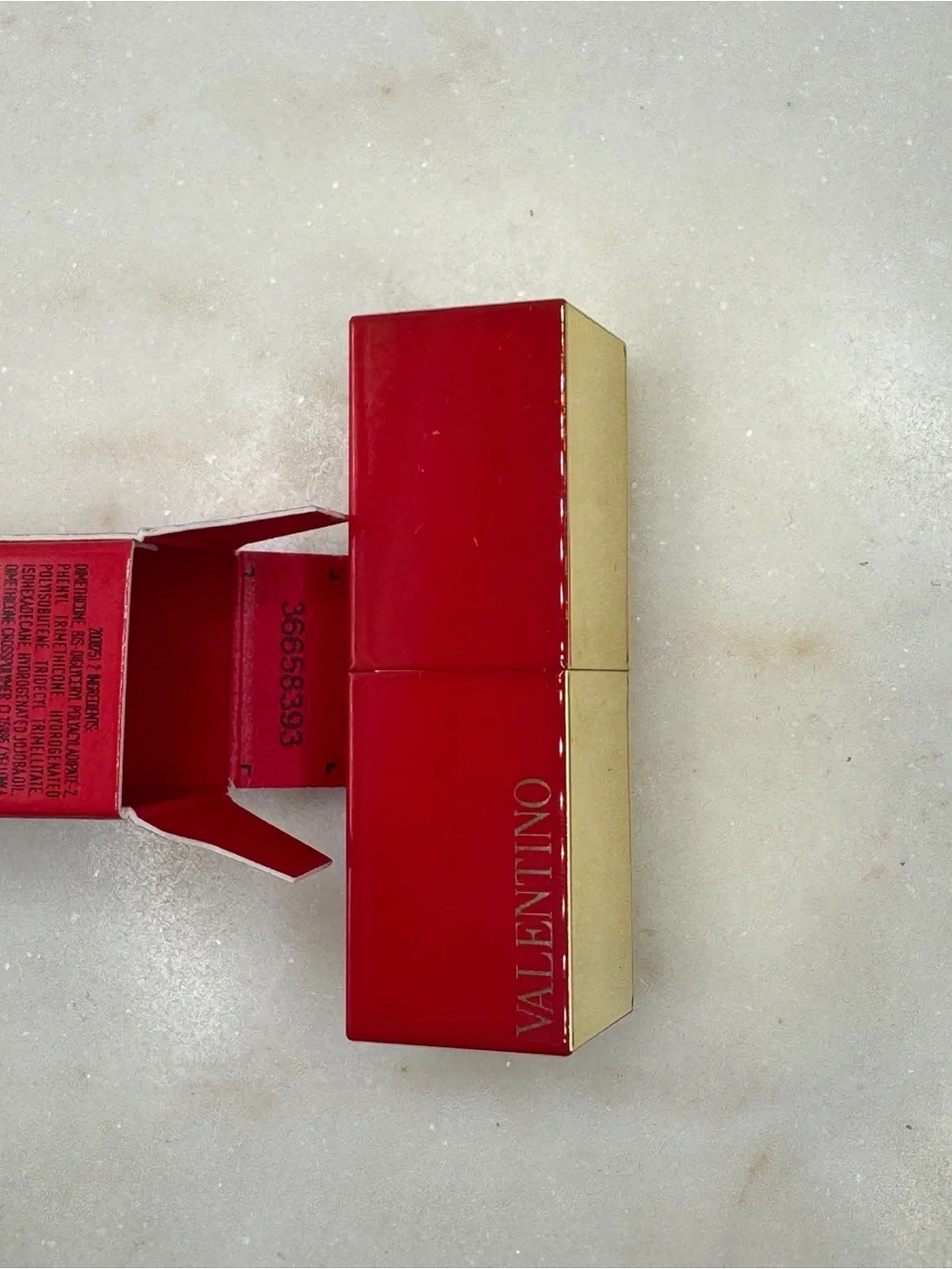 Valentino MiniRosso Matte Lipstick in Bright Red with Gold Logo